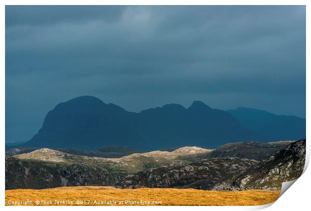 Suilven from the Coigach Peninsula Scotland Print by Nick Jenkins