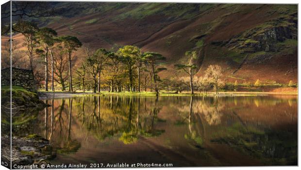 Sunrise at Buttermere Canvas Print by AMANDA AINSLEY
