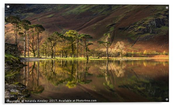 Sunrise at Buttermere Acrylic by AMANDA AINSLEY
