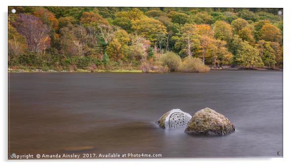 Millenium Stone Derwentwater Acrylic by AMANDA AINSLEY