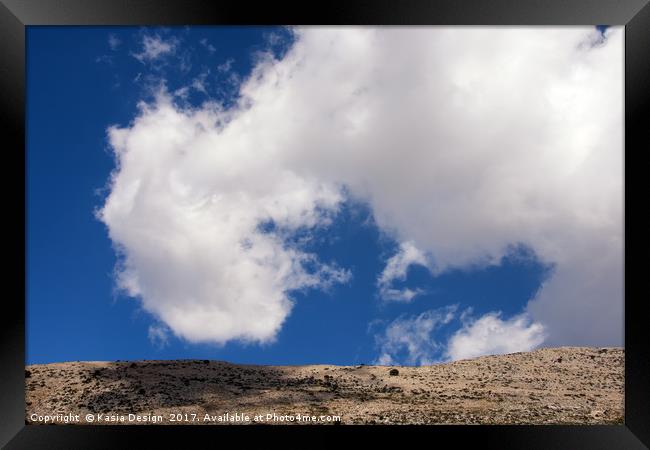 Clouds over Rugged Ground, Crete, Greece Framed Print by Kasia Design