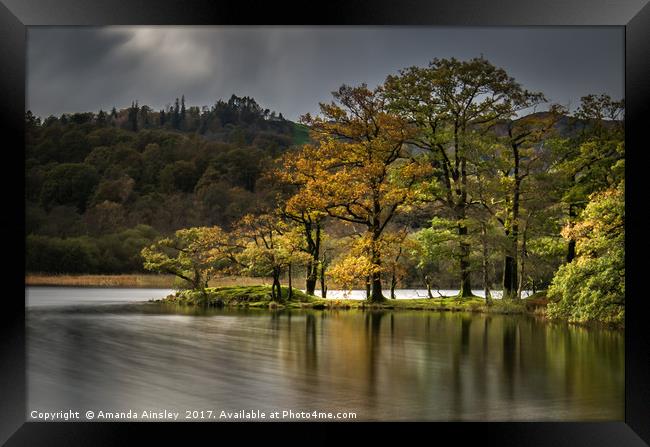 Rydal Water in Autumn Framed Print by AMANDA AINSLEY