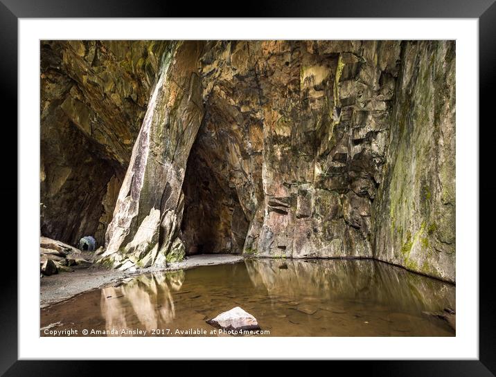 Cathedral Caves Framed Mounted Print by AMANDA AINSLEY