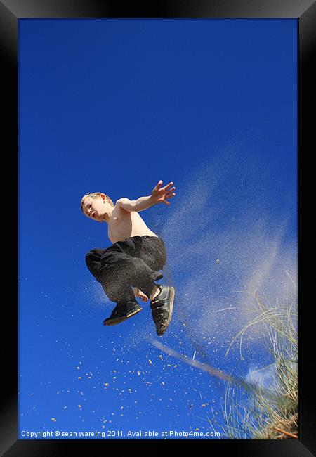 Leap of faith Framed Print by Sean Wareing