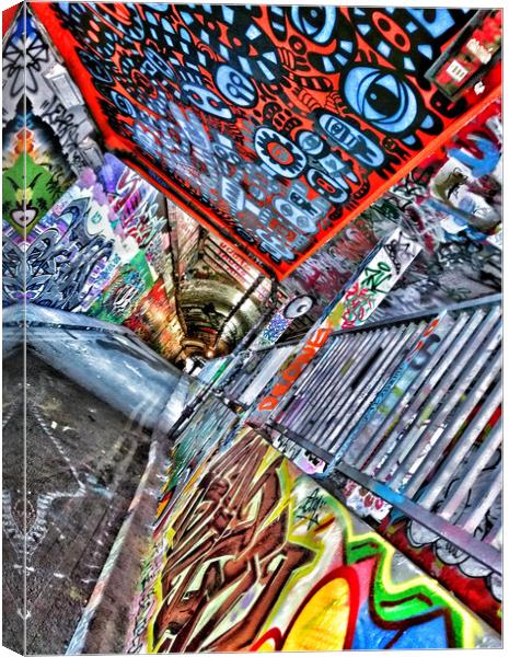 Graffiti Tunnel  Canvas Print by Scott Anderson