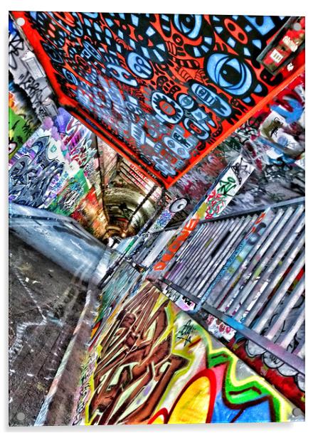Graffiti Tunnel  Acrylic by Scott Anderson