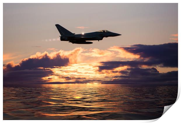 Typhoon Sunset Print by Roger Green