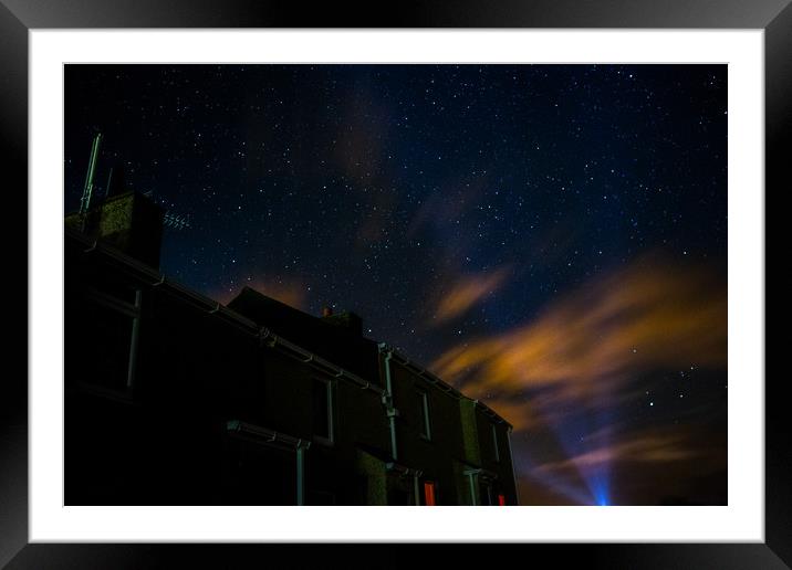 The stars above the houses Framed Mounted Print by Kieran Bellis