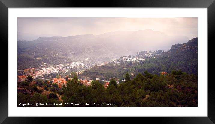 Monistrol de Montserrat Town Framed Mounted Print by Svetlana Sewell