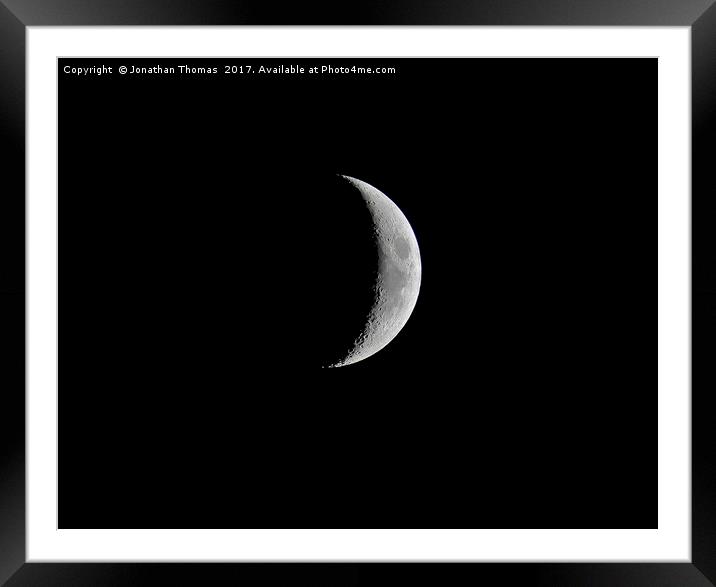 Waxing Crescent Moon Framed Mounted Print by Jonathan Thomas