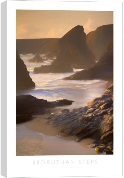 Bedruthan Steps Canvas Print by Andrew Roland