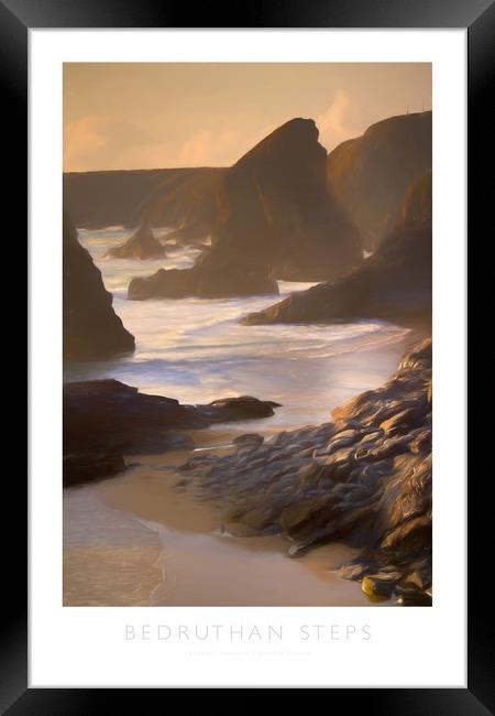 Bedruthan Steps Framed Print by Andrew Roland