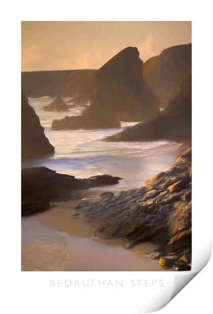 Bedruthan Steps Print by Andrew Roland