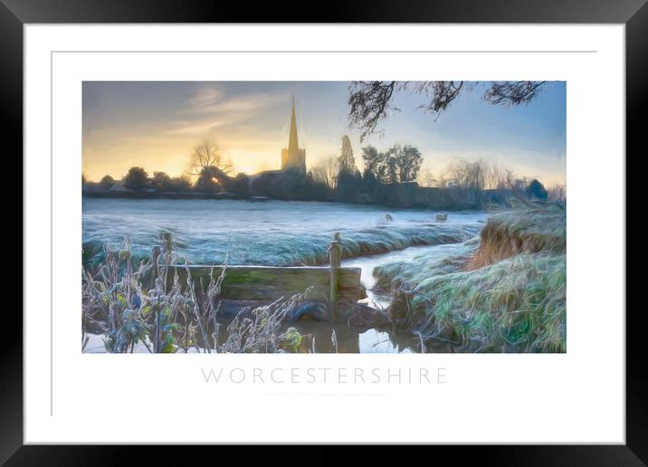 Worcestershire Framed Mounted Print by Andrew Roland