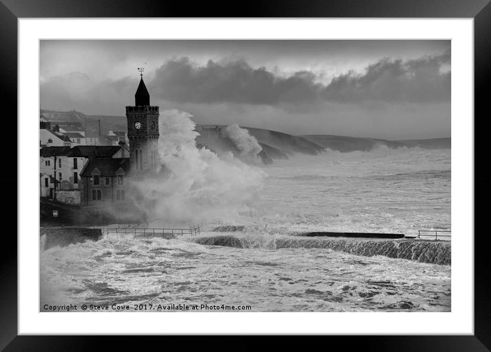 Storm Surge  Framed Mounted Print by Steve Cowe