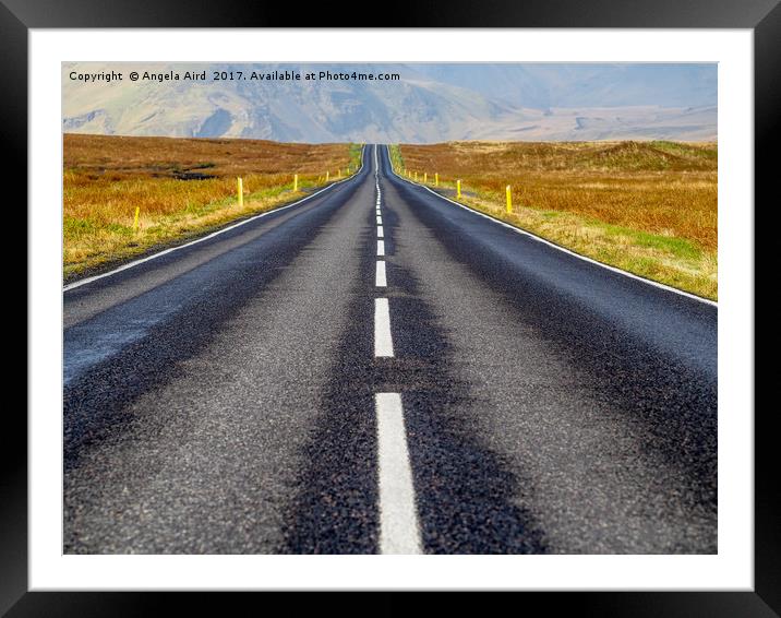 Road to Nowhere. Framed Mounted Print by Angela Aird