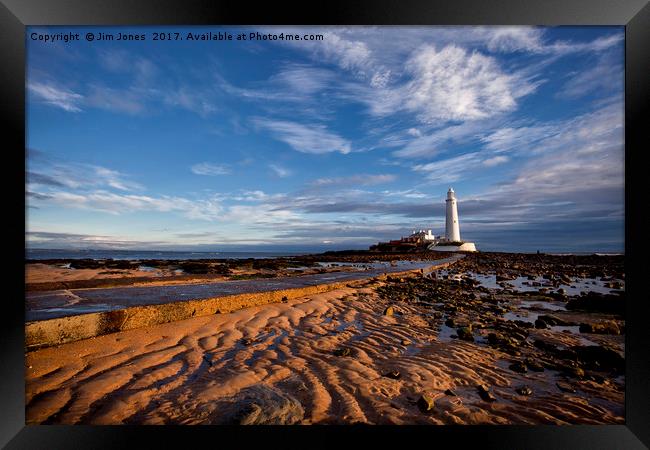 Another daybreak at St Mary's Island Framed Print by Jim Jones