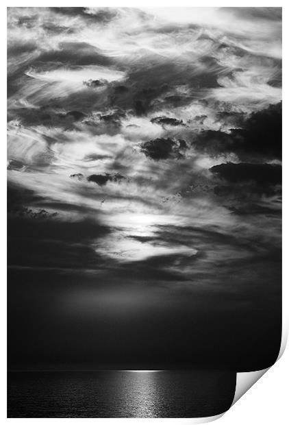 Moody dusk Print by Sean Wareing