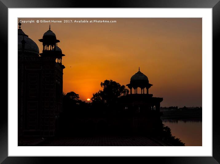 Twilight Embrace of the Taj Mahal Framed Mounted Print by Gilbert Hurree