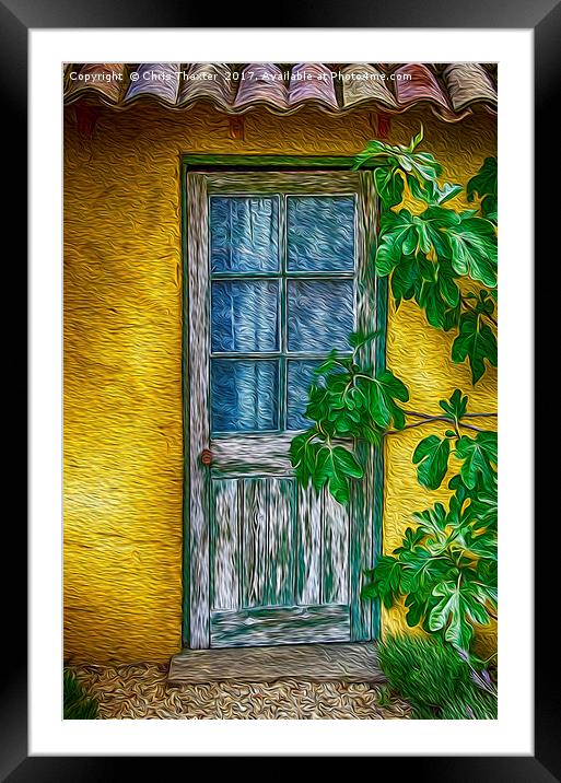 The Door Framed Mounted Print by Chris Thaxter