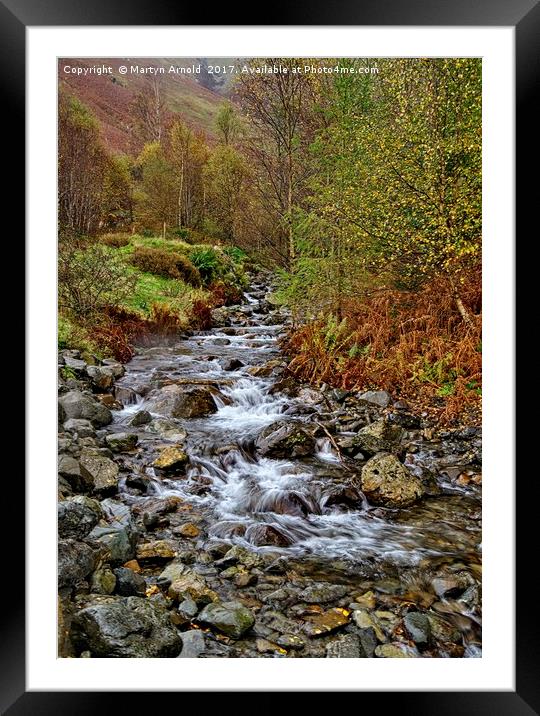Helvellyn Gill in Autumn Framed Mounted Print by Martyn Arnold