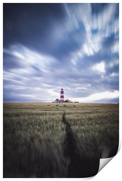 Happisburgh Lighthouse Print by Adam Payne