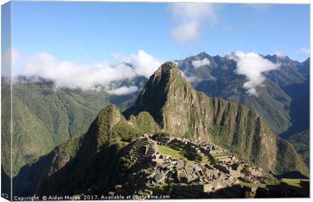 Machu Picchu, The Lost City Of The Inca  Canvas Print by Aidan Moran