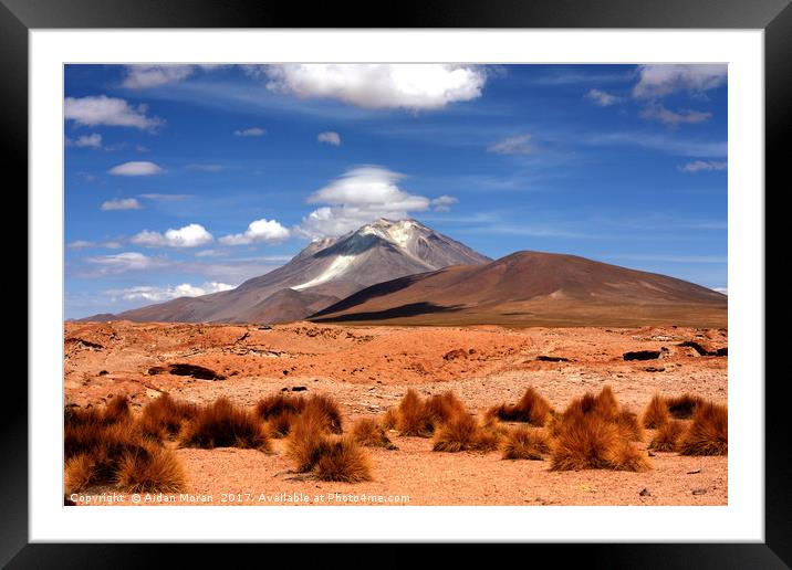 Andean Mountain Landscape  Framed Mounted Print by Aidan Moran