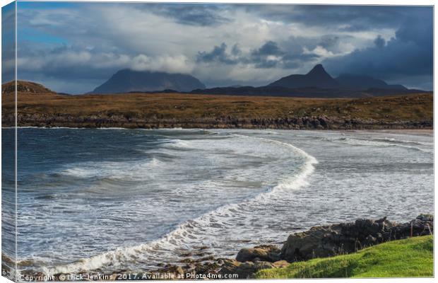 Achnahaird Bay with Stac Pollaidh behind, Scotland Canvas Print by Nick Jenkins