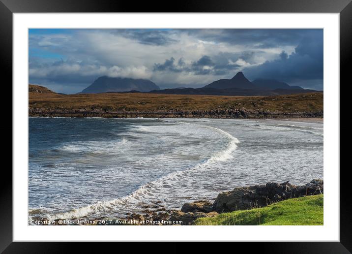 Achnahaird Bay with Stac Pollaidh behind, Scotland Framed Mounted Print by Nick Jenkins