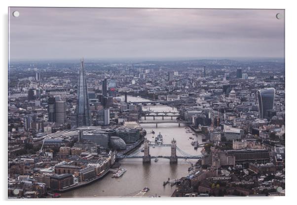 London City Landmarks Acrylic by Adam Payne