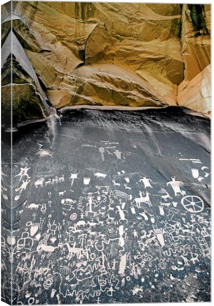 Newspaper Rock Chronicle Canvas Print by Luc Novovitch