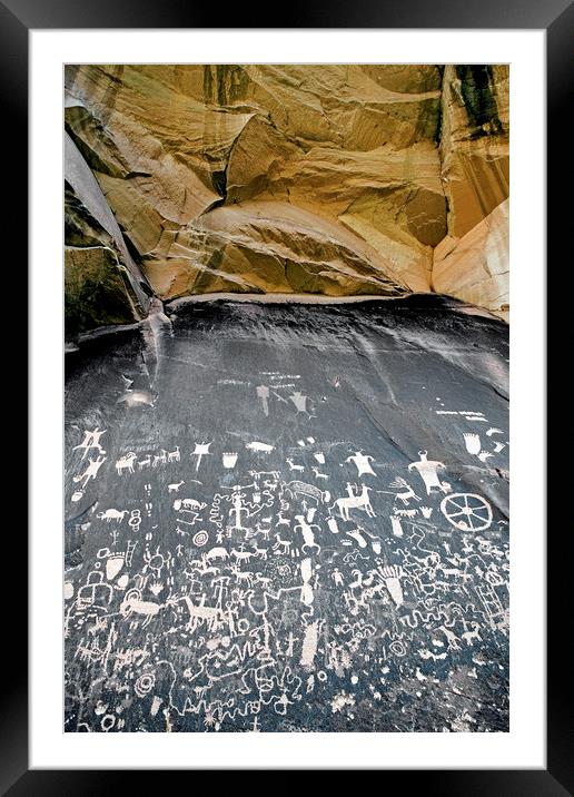Newspaper Rock Chronicle Framed Mounted Print by Luc Novovitch