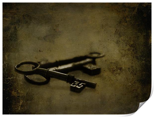 The old keys to the scary room... Print by K. Appleseed.