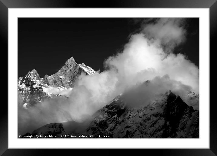 Himalayan Mountain Peak  Framed Mounted Print by Aidan Moran