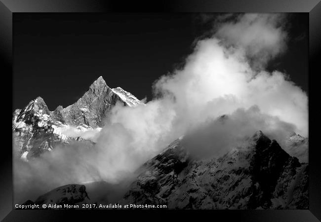 Himalayan Mountain Peak  Framed Print by Aidan Moran
