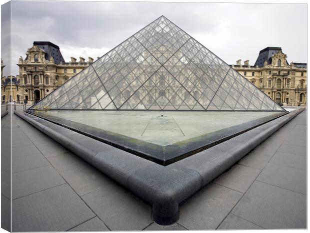 The Louvre Museum Glass Pyramid Canvas Print by Luc Novovitch