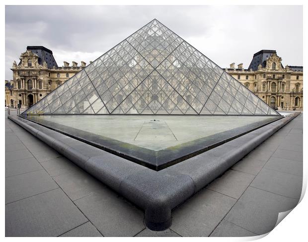 The Louvre Museum Glass Pyramid Print by Luc Novovitch
