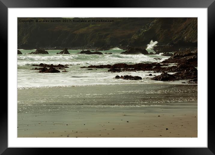 BAD ROCKS Framed Mounted Print by andrew saxton