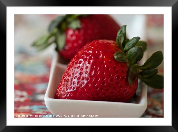 Strawberry love  Framed Mounted Print by Margaret Stanton