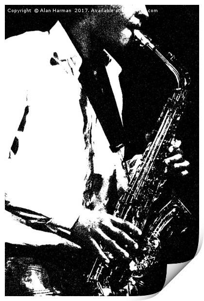 Saxophone Print by Alan Harman