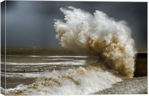 storm,brian,wales 2 Canvas Print by Andrew chittock