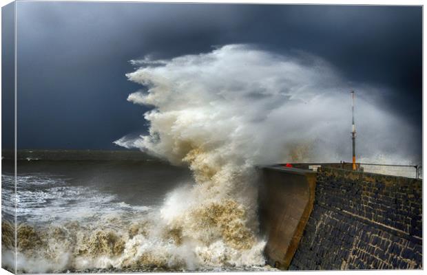 storm,brian,wales 4 Canvas Print by Andrew chittock
