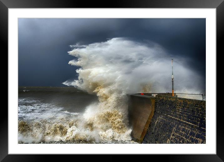 storm,brian,wales 4 Framed Mounted Print by Andrew chittock