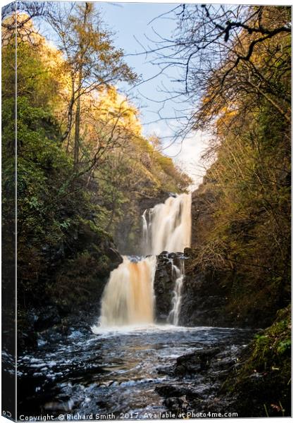 The falls of Rha on the Isle of Skye  Canvas Print by Richard Smith