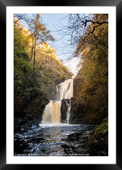The falls of Rha on the Isle of Skye  Framed Mounted Print by Richard Smith