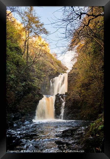 The falls of Rha on the Isle of Skye  Framed Print by Richard Smith