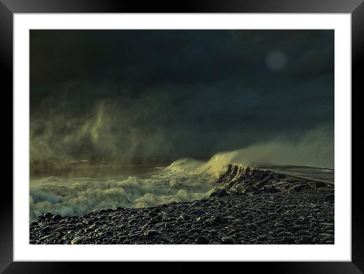 Stormy sea Framed Mounted Print by Henry Horton