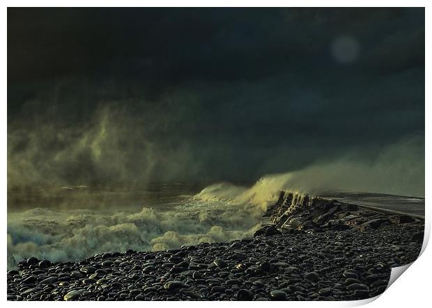 Stormy sea Print by Henry Horton