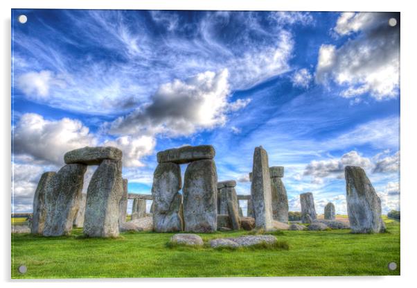 Stonehenge  Acrylic by David Pyatt